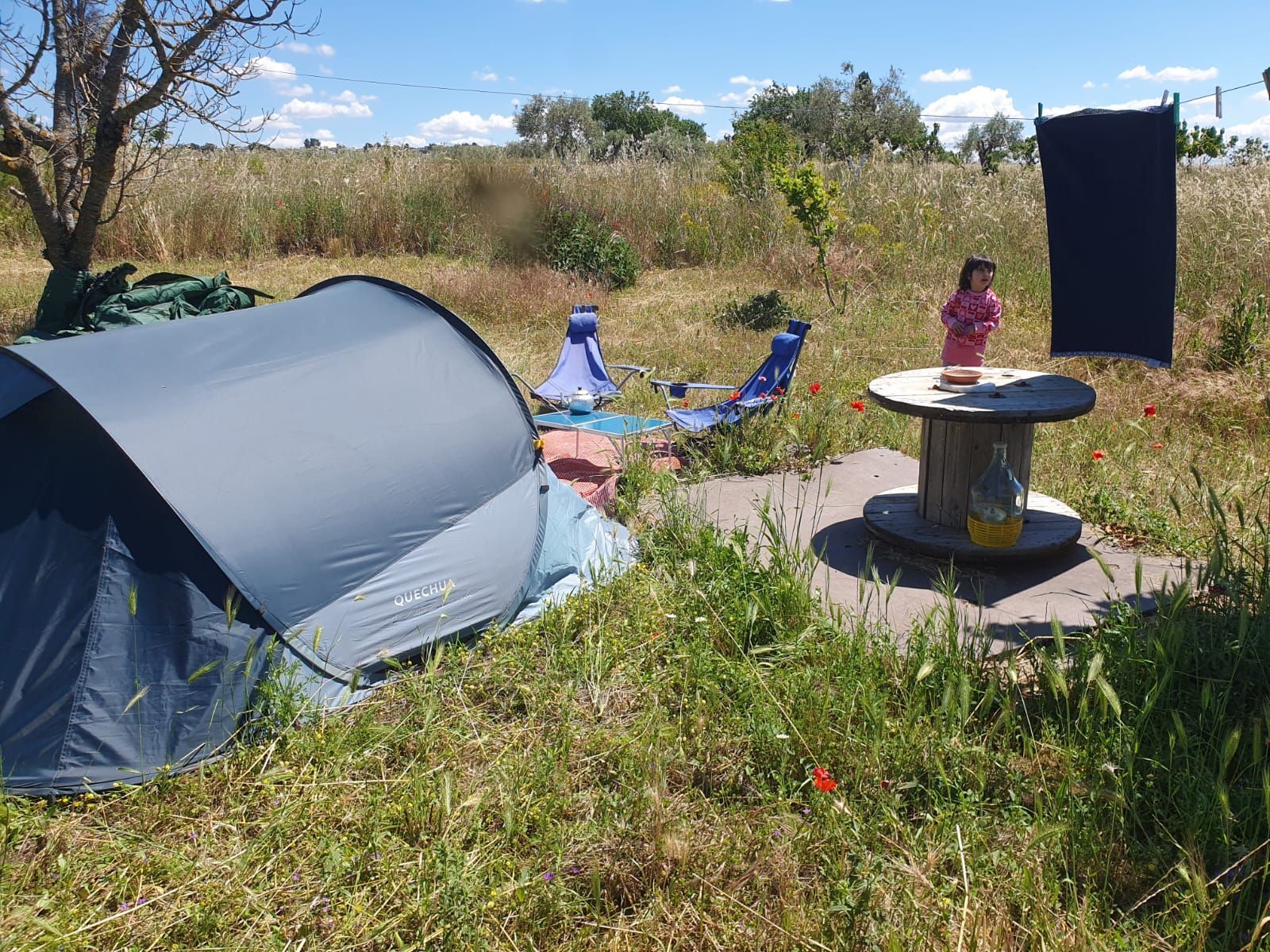 Sosta nella campagna pugliese di Gravina