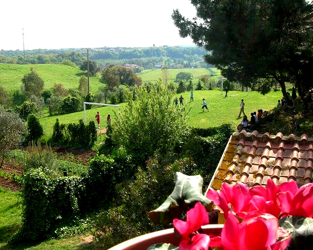 Area campeggio in un parco romano
