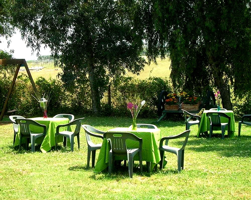 Area campeggio in un parco romano