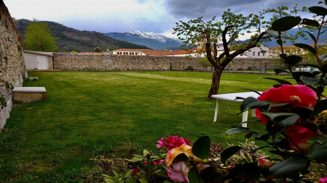 Garden within the ancient walls of Treviso
