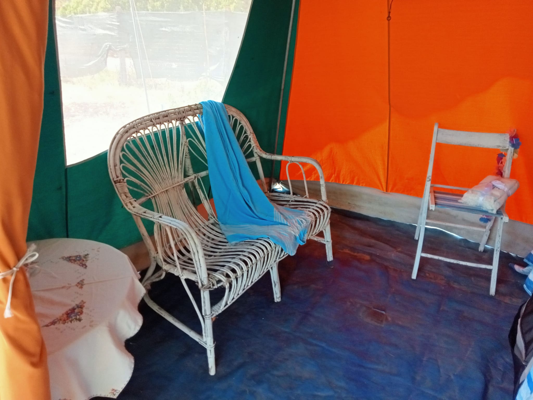 Tent pitches in the Latium countryside