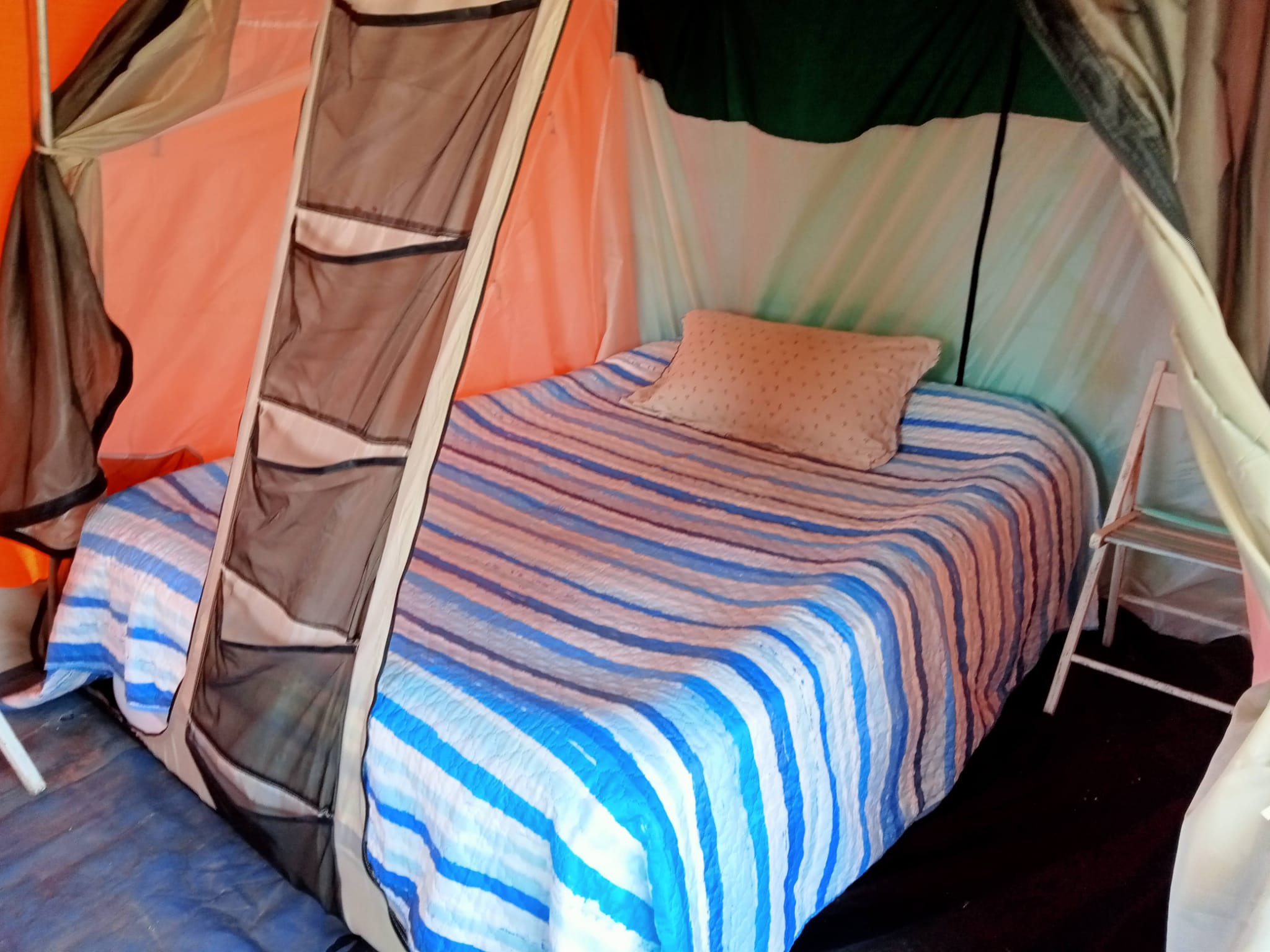 Tent pitches in the Latium countryside