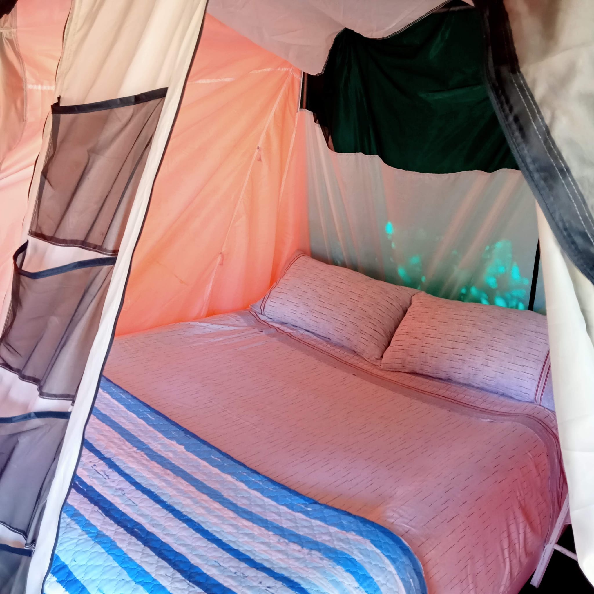 Tent pitches in the Latium countryside