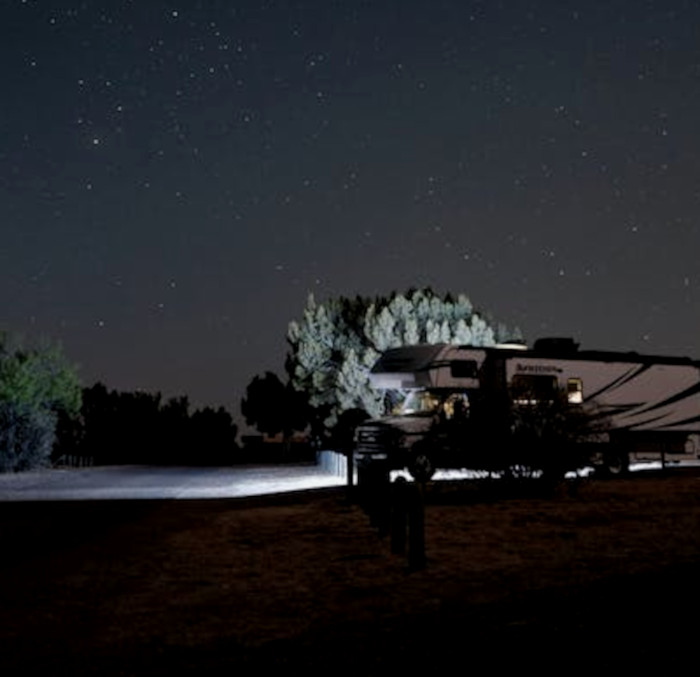 Camper pitch surrounded by nature in Rimini