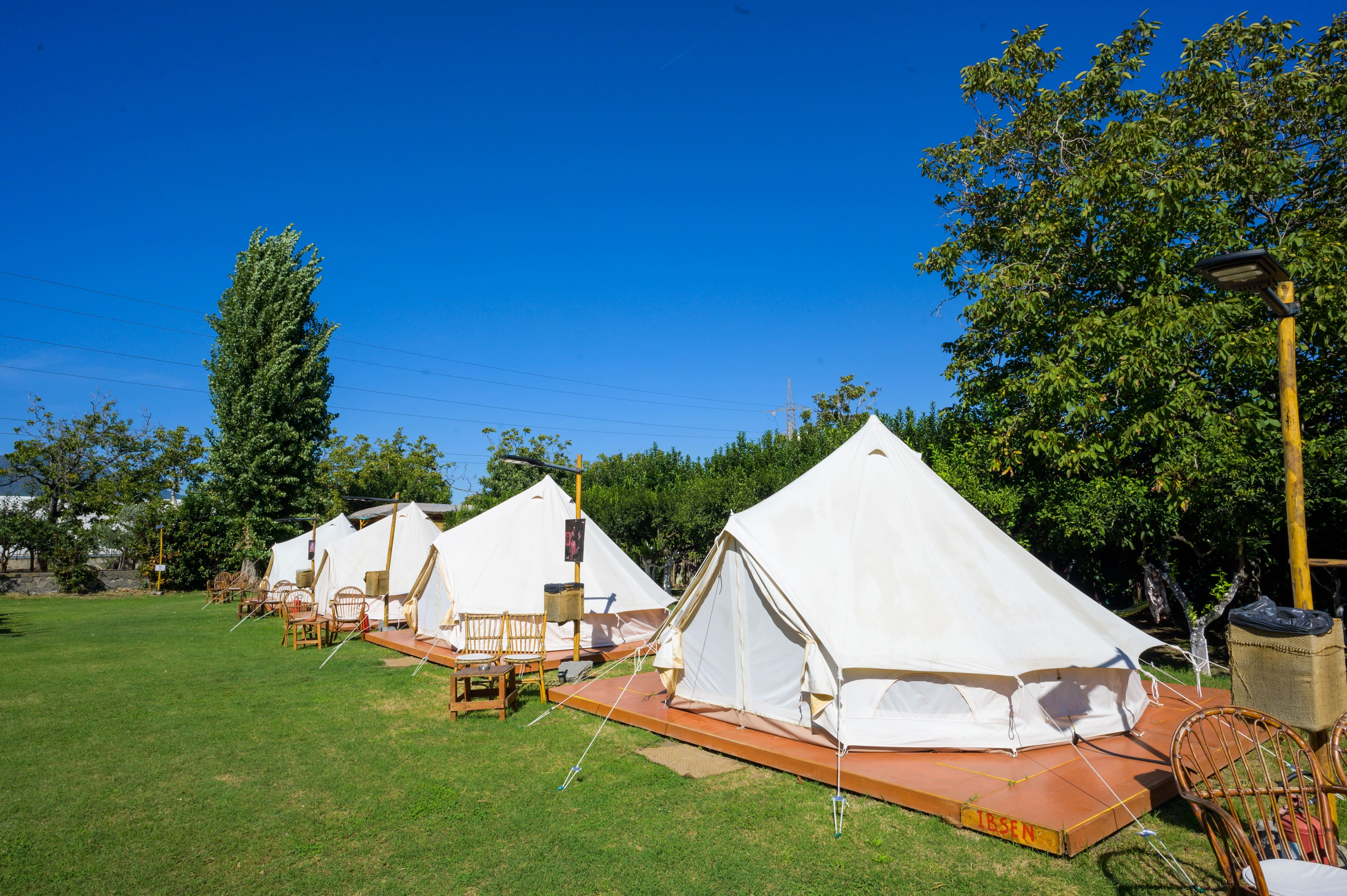 Glamping a Pompei