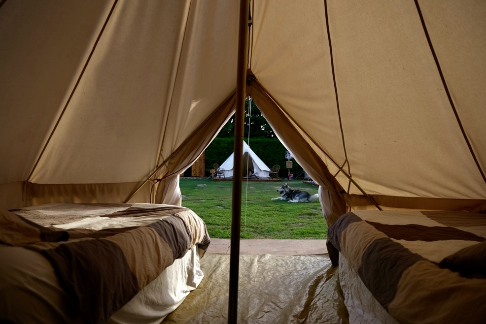 Glamping a Pompei