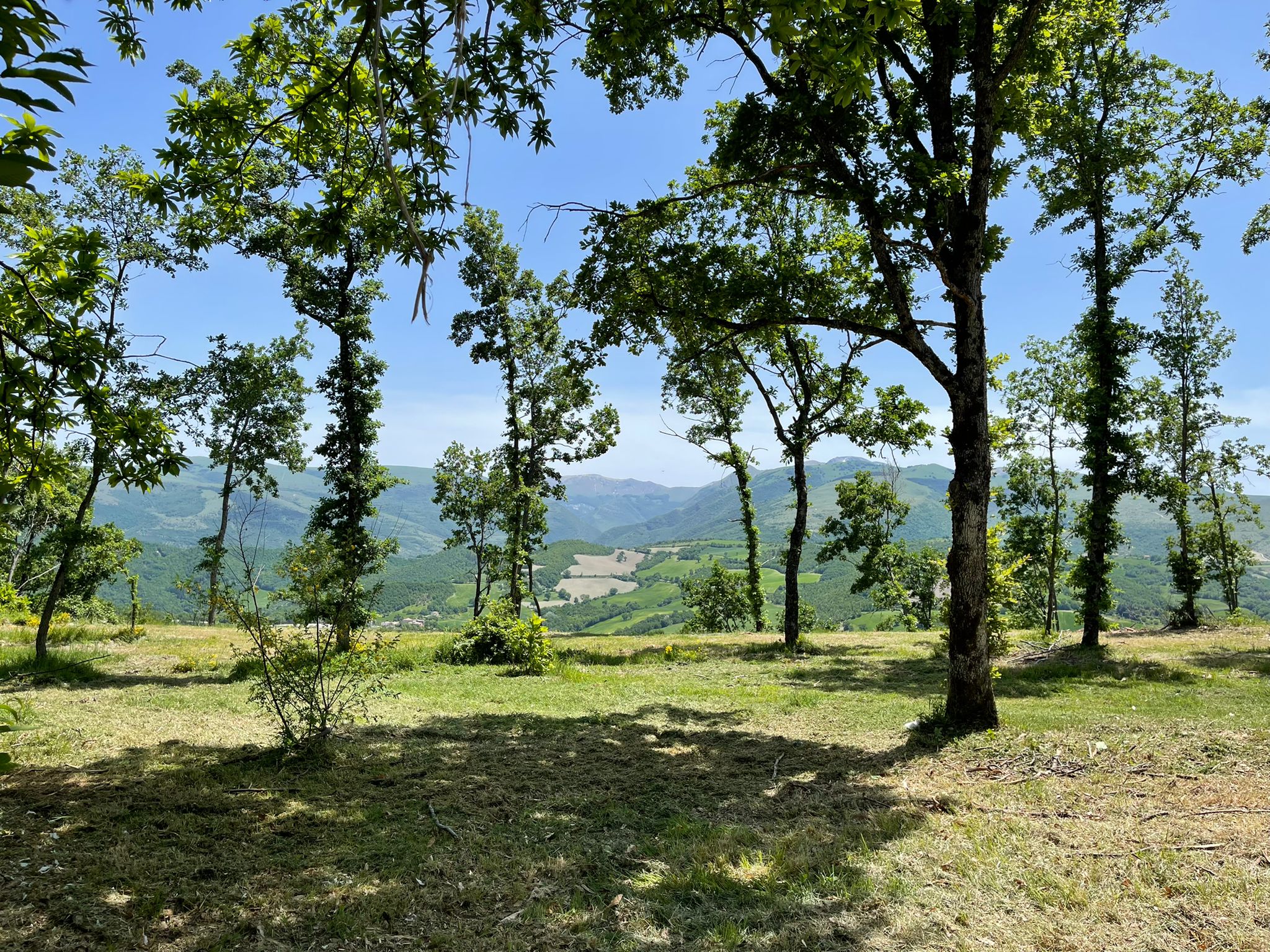 Piazzola per tende con panorama a Macerata