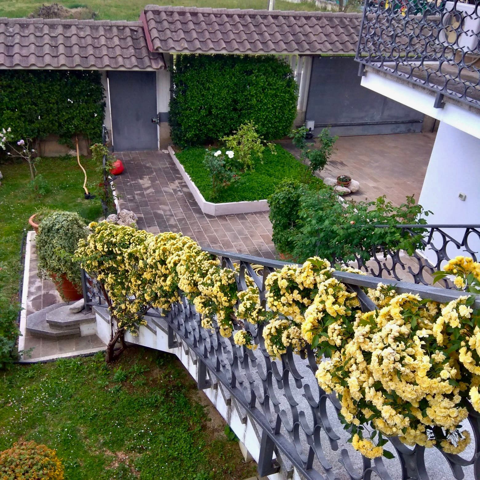 Giardino con piscina e vista su Gran Sasso e Majella