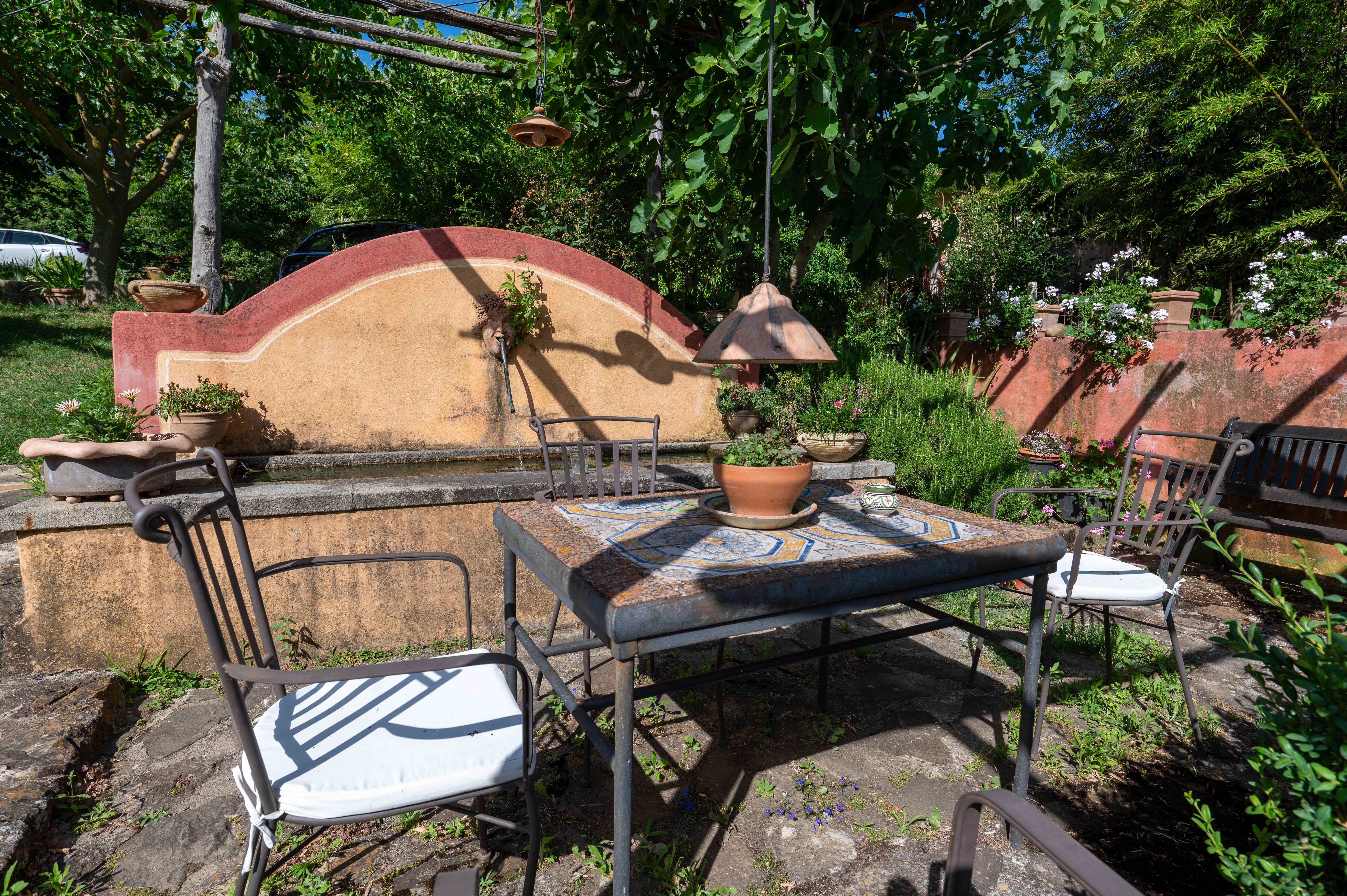 A glamping tent in a dream landscape