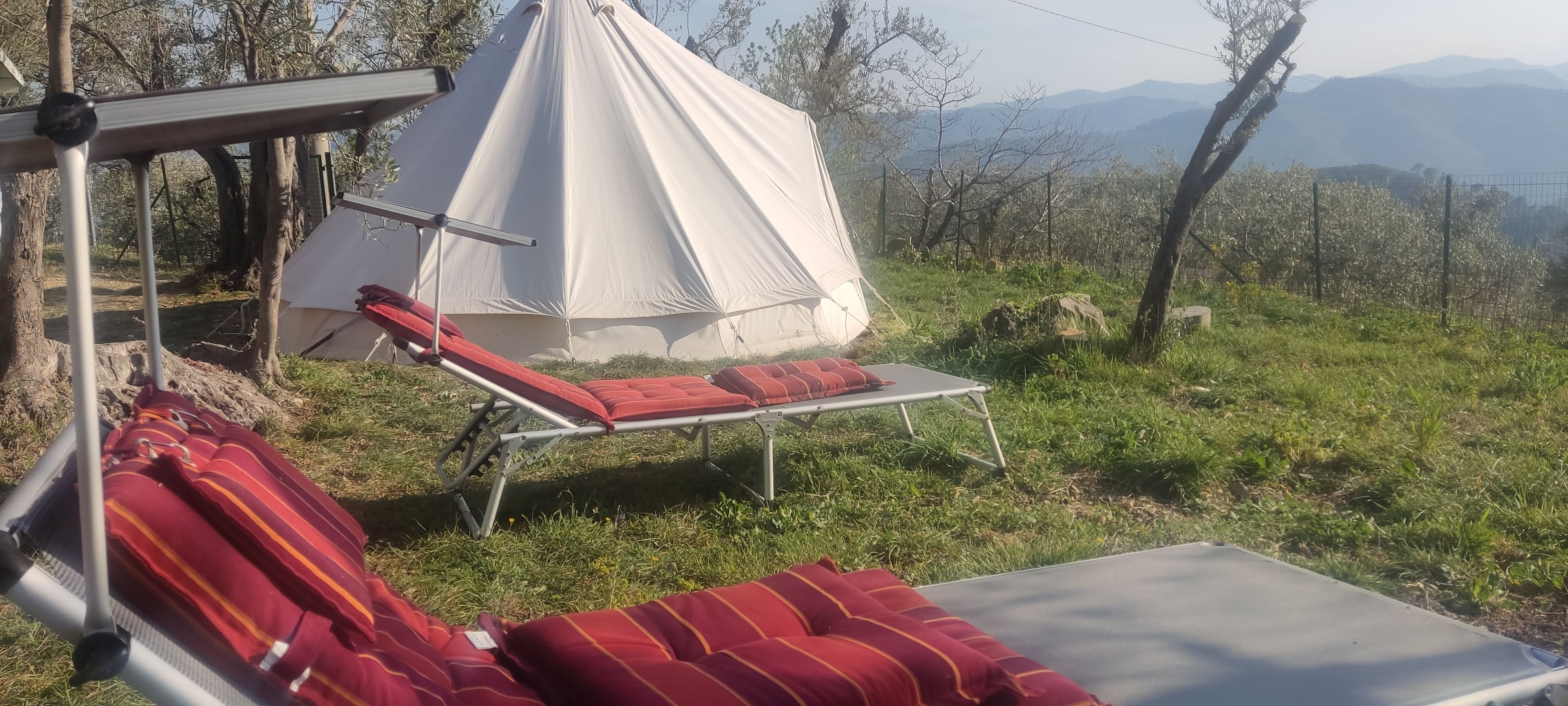 Bell Tent immersa nella natura di Arnasco, nel Ponente ligure