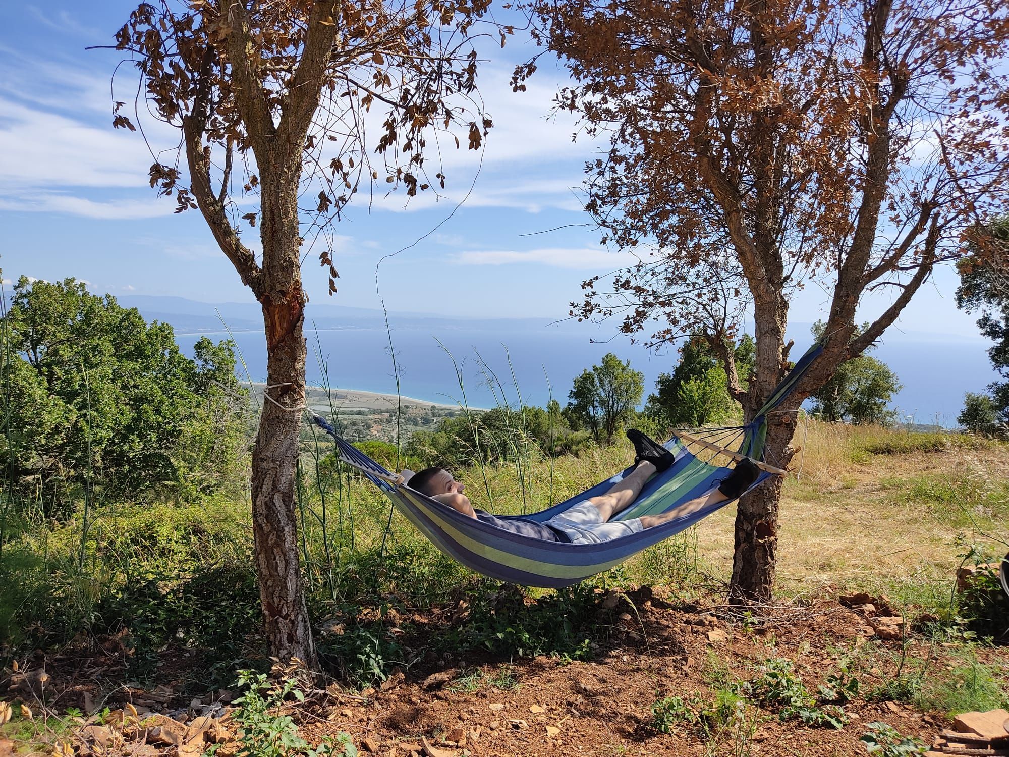 Tenda pronta nella Calabria incontaminata