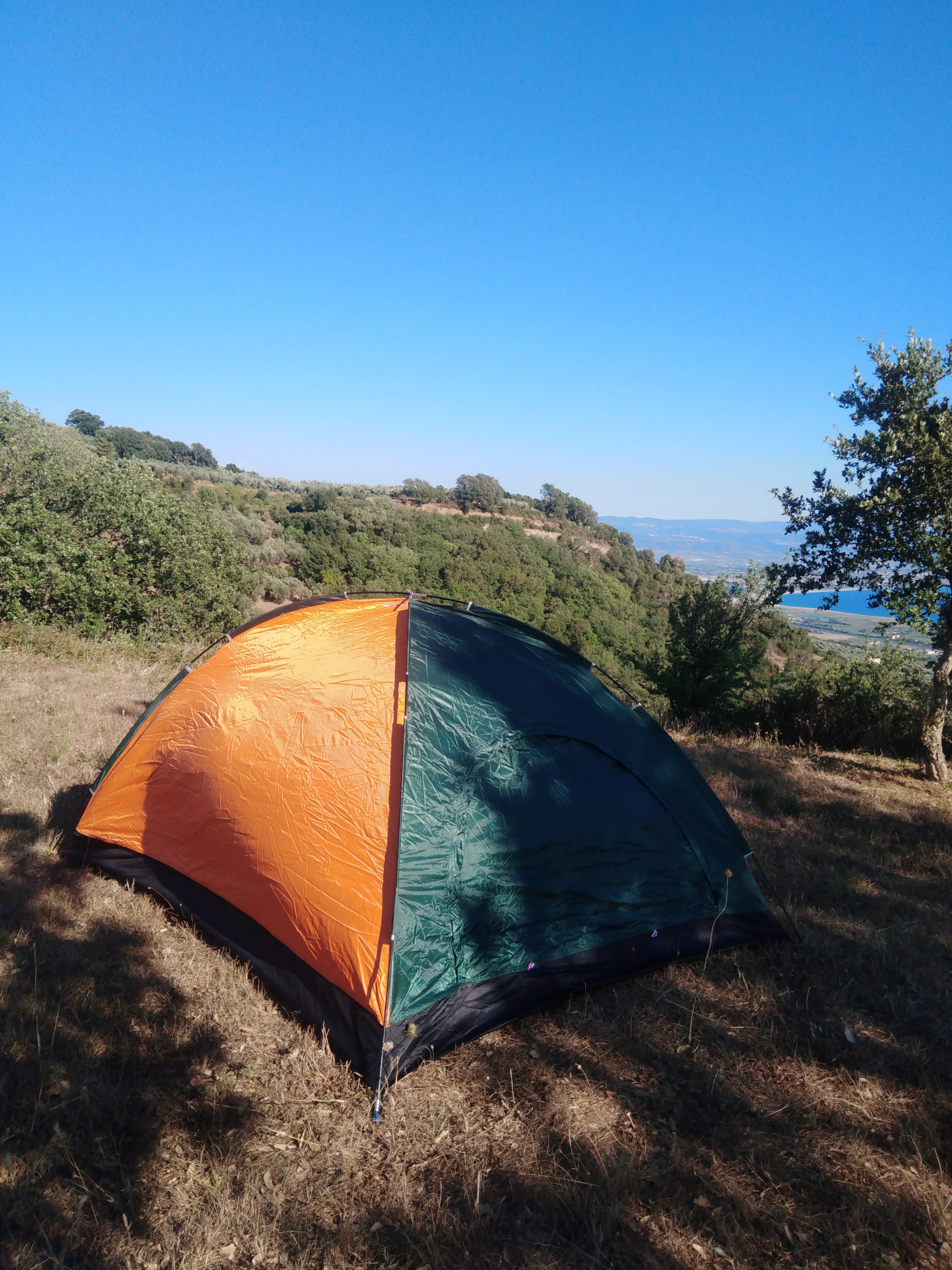 Tenda pronta nella Calabria incontaminata