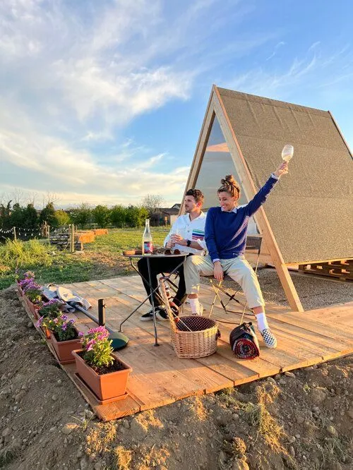 Glamping nelle Langhe nella skyroom per vedere le stelle