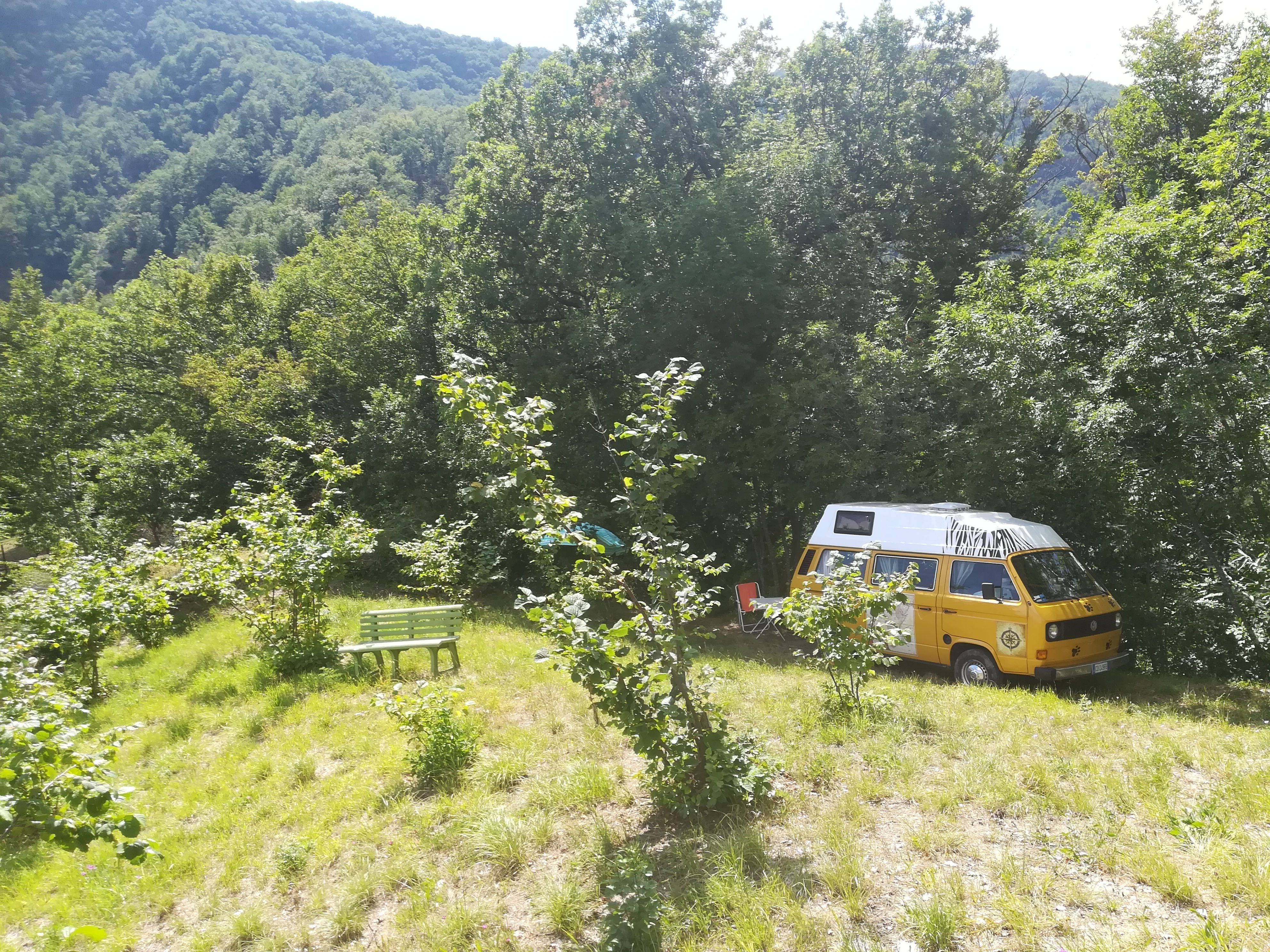 Pulmino Hippie in Liguria