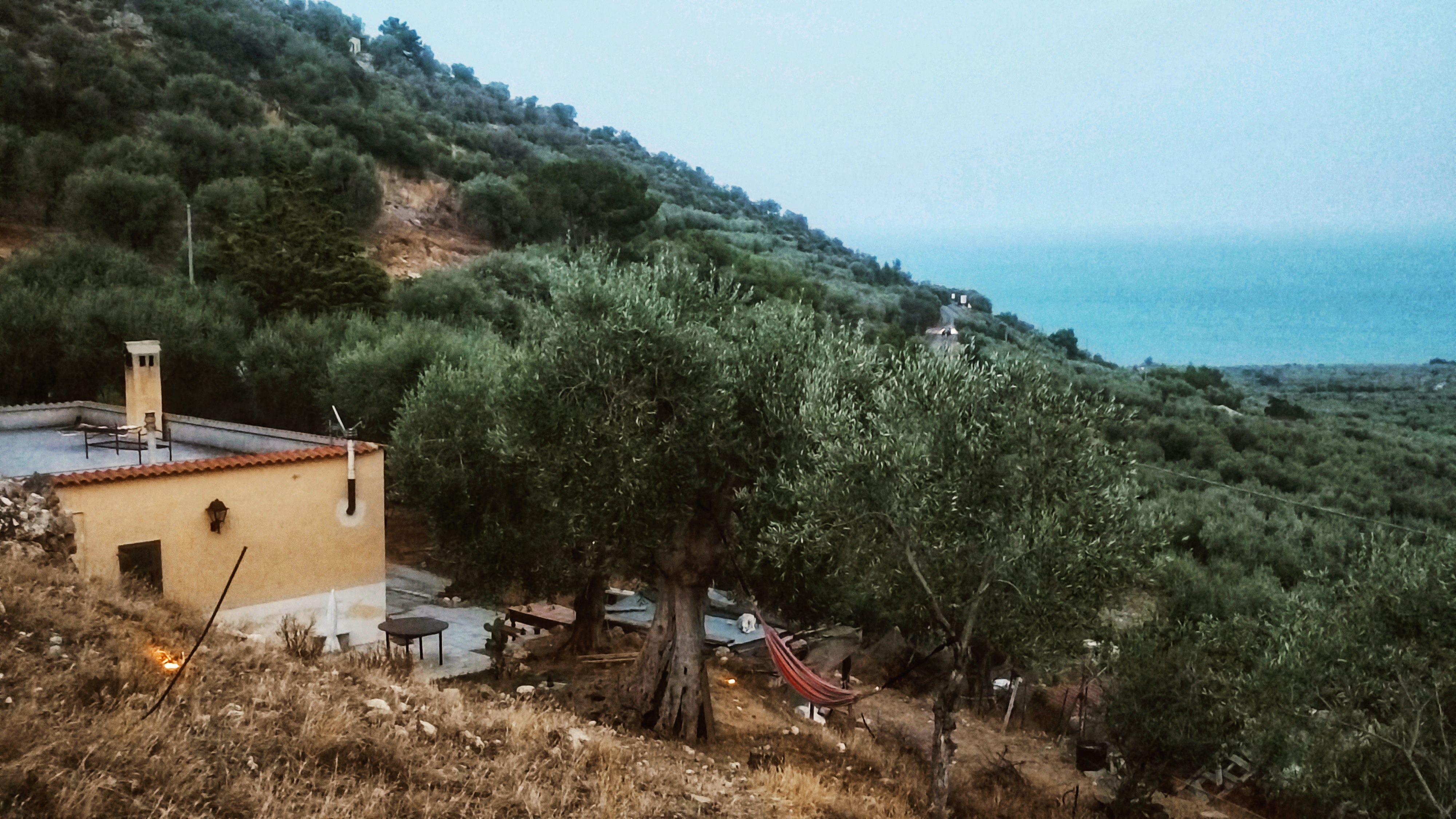 Gargaros - Tentes et camionnettes sur le Gargano